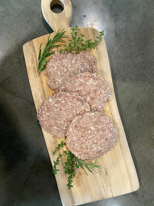 Souvlaki  all pork burgers offered by Providence Farms